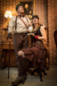 Steampunk-Shooting in der Grotesque Absinth-Bar in Aachen Pause von der Luftschifferei