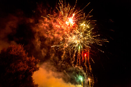 Feuerwerk in Orange Feuerwerk in Orange